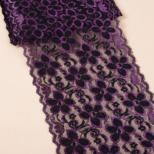 10Yards 18cm Width Beads Red Black Stretch Elastic Lace Edge Trim Sewing Supplies Underwear Handmade Garments Accessories