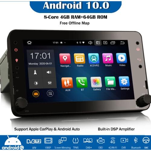 Erisin 8120 Android 10.0 DAB + Car Stereo Autoradio CarPlay GPS OBD DSP USB TPMS Navi for Alfa Romeo Brera Spider 159 Sportwagon