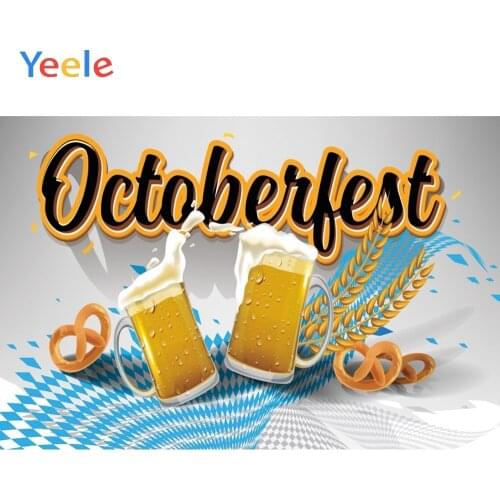 Photo Backdrop Happy Oktoberfest Beer Festivals Wooden Wheel Wheat Party Photography Background Photocall Photo Studio
