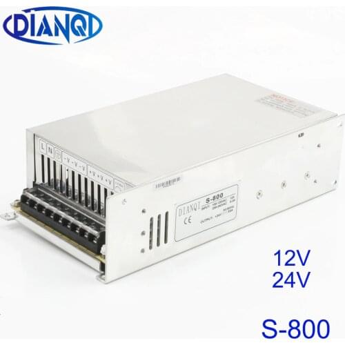 DIANQI Switching power supply S-800w 12v 24V ac to dc power supply converter output S-800-12 S-800-24