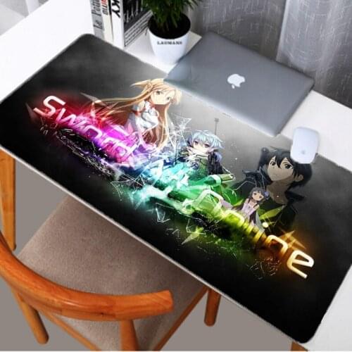 Anime mouse pad USB interface mousepad PC computer desk mat RGB large gamer keyboard accessories led light carpet mats XXL