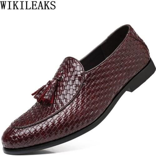 Tassel Loafers Mens Dress Shoes Coiffeur Men Shoes Leather Plus Size Dress 48 Wedding Shoes For Men Formal Italian Dress 2021