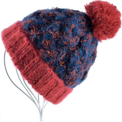 Fashion hats for women beanies knitting wool cap keep warm bone balaclava gorro caps Color mixture casual girls winter beanie