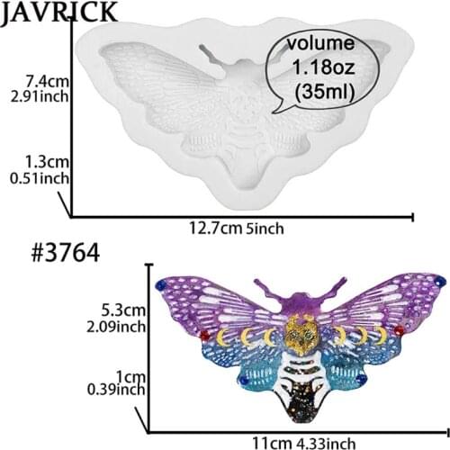 Moth Keychain Epoxy Resin Mold Necklace Pendant Silicone Mould DIY Crafts Jewelry Casting Tool