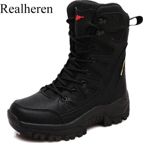 Winter Outdoor Hiking Shoes Mens Mountain Boots Women Wandelschoenen Botas Senderismo Hombre Tactical Combat Swat