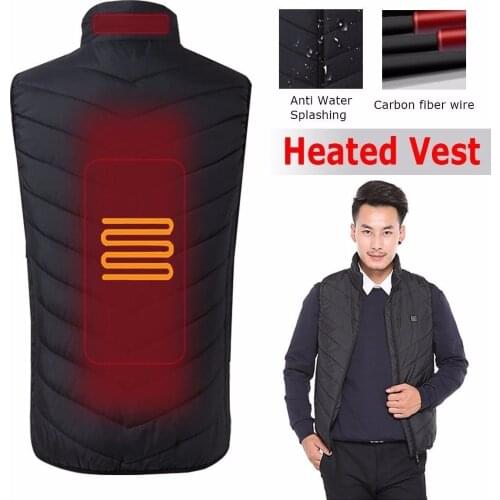 Mens Electric Battery Heating USB Sleeveless Vest Winter Heated Outdoor Jacket Motorcycle,Outdoor Sports Jackets