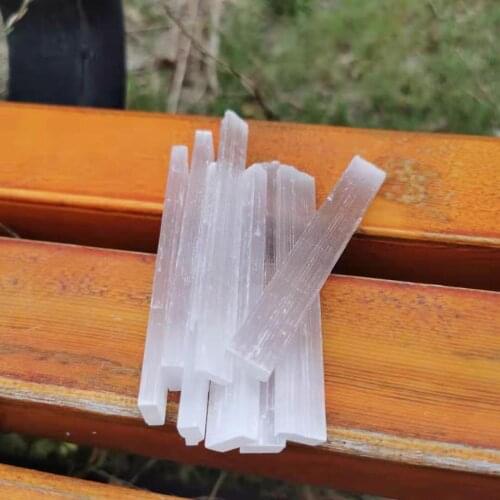 Natural selenite specimens raw gypsum crystal strip
