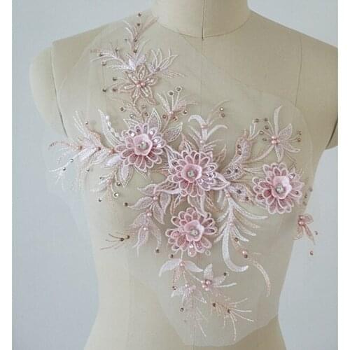 New luxury large three-dimensional Sequin patch childrens clothing mothers dress lace patch accessories DIY