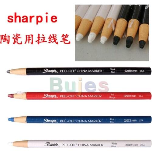 Original USA sharpie Peel-Off china mark ceramic metal glass marker strippable line crayon for worker sign painting supplies