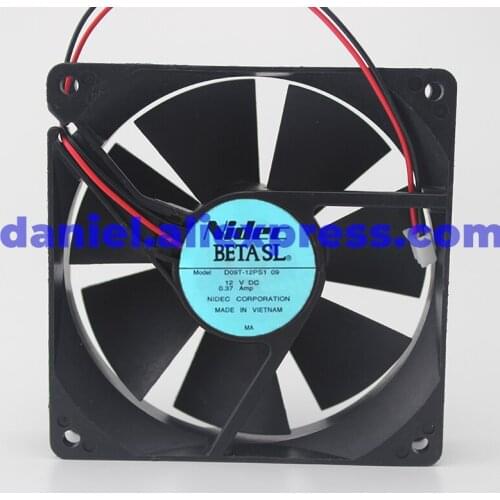 Original Nidec 9cm 9025 12V 0.37a d09t-12ps1 09 high wind case cooling fan