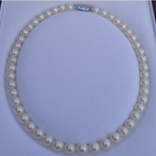 Jewelry Free Shipping High-grade pearl 9-10mm freshwater pearl necklace mother sent