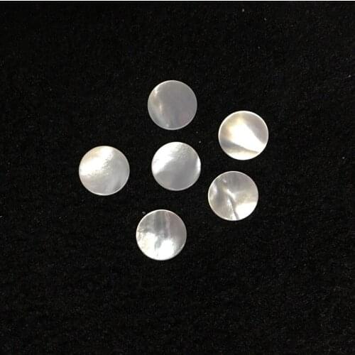8/10/11MM 30Pcs/Lot Flat Round 100% Natural White Pearl Mother Shell Stone Bead No Hole Jewelry Diy Making Findings Accessories