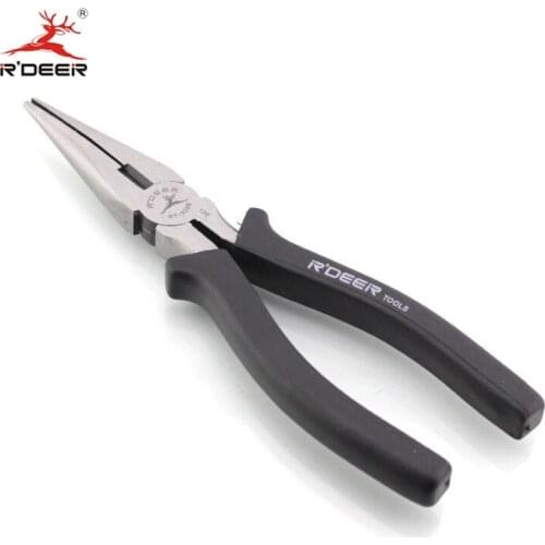 Long Nose Pliers 6''/150mm Hight Carbon Steel 2-Purpose Plastic Handle Wire Stripper Crimping Tool Durable Hand Tools