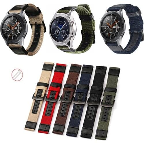 20 22mm Braided Watch Strap for Samsung Galaxy Watch 4/4 Classic Sports Bracelet for Watch 3 41mm 45mm Galaxy Watch Active2