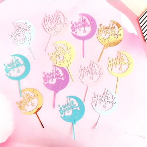 Cute small bear Cake Topper Boy and girl child For Birthday Party Cake Flag Baby Shower Diy Party Cake Decorations Accessories