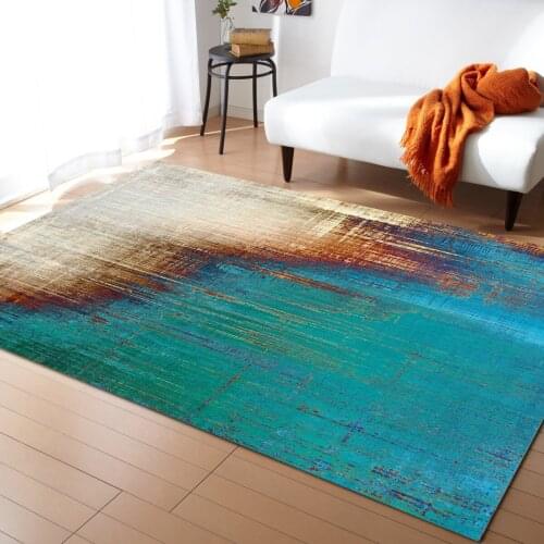 Vintage Style Blue Beige Art Carpets for Bedroom Home Decor Carpets Kawaii Rugs and Carpets for Home Living Room Outdoor Rug
