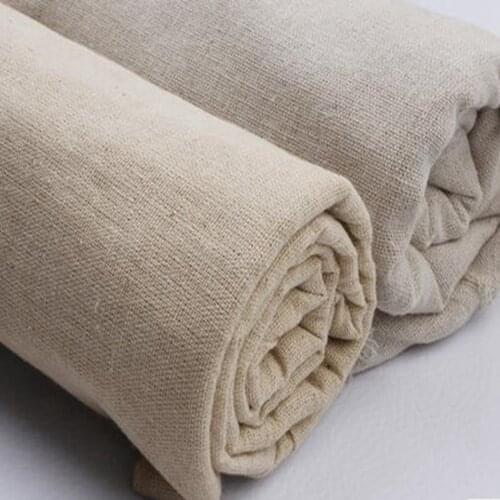High quality nice 158cm width plain solid colour linen Fabric Cloth hemp jute Fabric table man cloth Garments Crafts Accessories