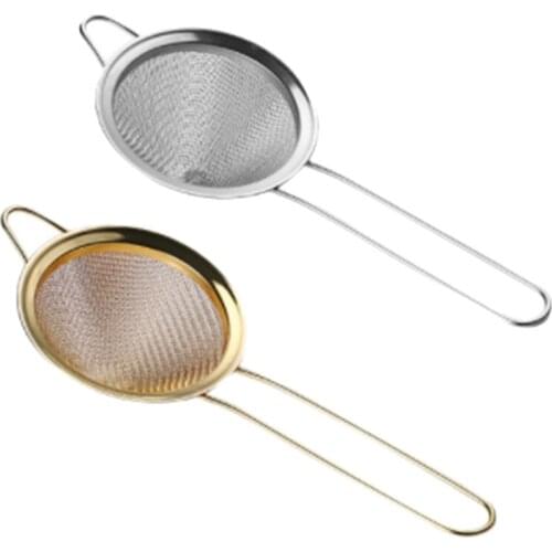 Fine Mesh Strainer, Colander Sieve Sifters with Long Handle for Kitchen Bar Tools Juice Strainer Cooking Metal Colander Drainer