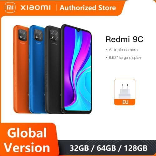Global Version Xiaomi Redmi 9C NFC 3GB 64GB Smartphone 6.53 inch 13MP Triple Camera 5000mAh MTK Helio G35 Octa core 4G Phone