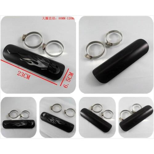 Motorcycle Parts Retro Modified Exhaust Pipe Flame Insulation Cover Diameter 80 - 120mm Perforated Fixed