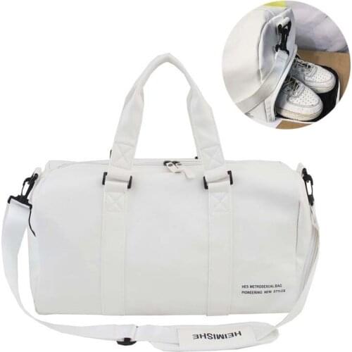 Womens PU Sports Bag Training Gym Bag Men Fitness Bags Multifunction Dry Wet Separation Handbag Outdoor Bags Sac De Sport Male