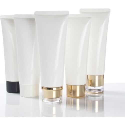 100g White Cosmetic Packaging Soft Tubes Empty Face Cleansing Cream Serum Facial Mask Containers Tube 50pcs/lot