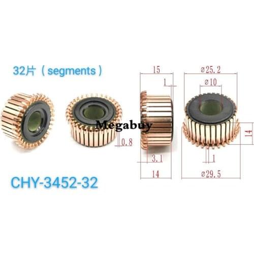 10x25.2x15mm 32p Copper Bars Alternator Electric Motor Commutator Copper Commutator Armature Commutator