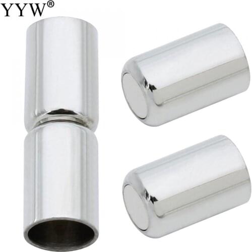 2pcs Stainless Steel Magnetic Clasps For Diy Connector Sliver Leather Bracelets Rope buckle Jewelry Making Findings Accessories