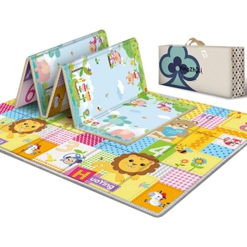 200x180x1CM FoldableBaby Play Mat Room Decor Child Crawling Mat Double-sided Kids Rug Soft Foam Carpet Game Playmats Waterproof
