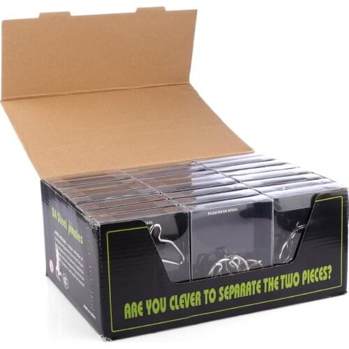 24pcs Metal Puzzle Mind Brain Teaser Magic Wire Puzzles Game Toys for Children Adults Kids 3d Metal Puzzle Creative Gifts