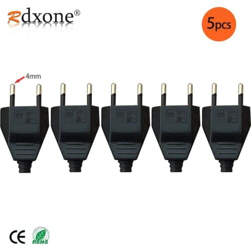 4.0mm EU Male Female Butt VDE Power Cord Plug Power socket Europ EU plug Light-fixture 2 core Connection Plug