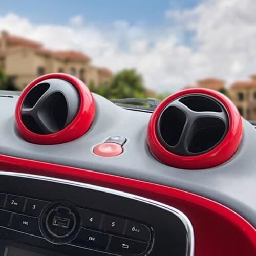 4PCS Car interior air conditioner air outlet ABS decorative shell For New Smart 453 Fortwo Forfour Styling modified Accessorie