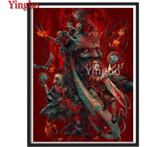 Diamond Painting Anime Horror Characters Diamond Embroidery Full Square Round Mosaic Seaside Rhinestones Sale Wall Decoration