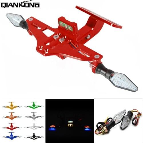 For CFMOTO 150NK 250NK 400NK 650NK 400GT 650TR-G 650MT Honda CB 599 919 Motorcycle Angle Aluminum License Number Plate Frame