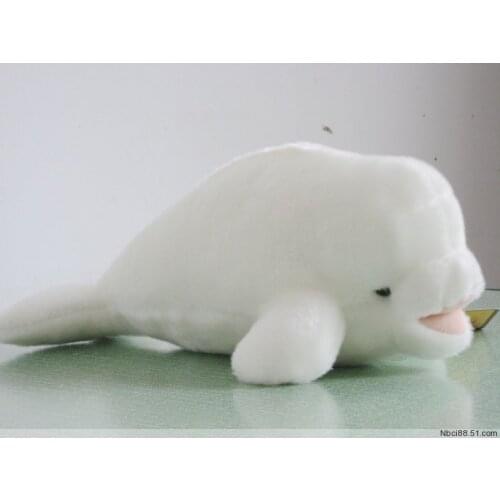 Free shipping white whale plush toy,high quality goods,Christmas gift h10