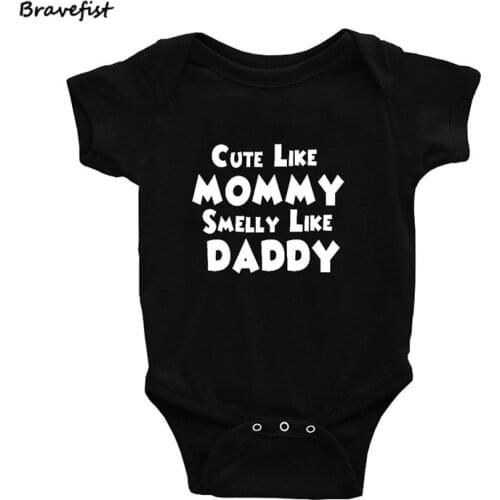0-24M Baby Bodysuits For Newborn Clothes Summer Outfits Baby Outfits Jumpsuits Tops Mommy Dad Short Sleeve Kids Outwear Tees