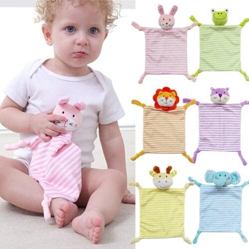 Baby Sleeping Blanket Baby Soother Appease Towel Soft Plush Animal Doll Teether Infant Nursing Burp cloth Baby Bib Baby Stuff