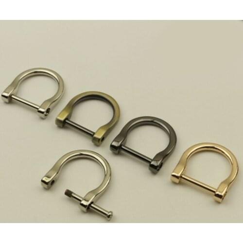DIY Open Screw Bag Accessories Metal Detachable Hardware Handbag Screw D Ring Buckle Clasp Handles Shoulder Bags Strap Clasp