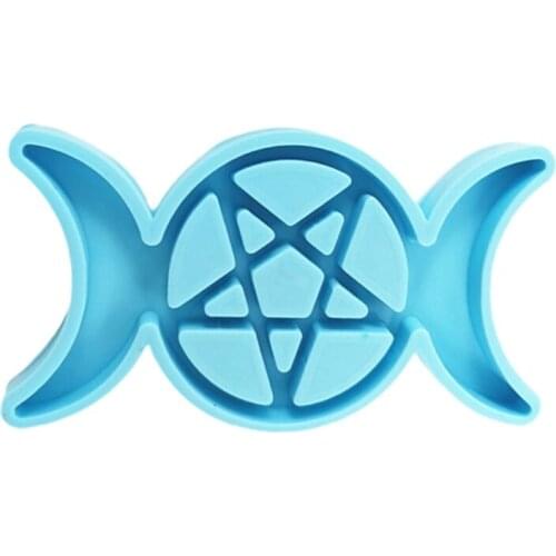 DIY Crafts Stars Moon Keychain Epoxy Resin Mold Necklace Pendant Silicone Mould