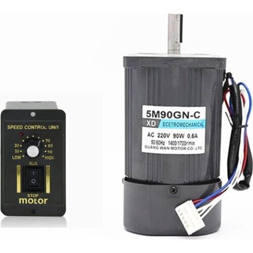 5M90GN-C 220V AC motor 90W 0.6A speed motor 1400rpm/2800rpm High speed motor small motor with AC speed governor power tools