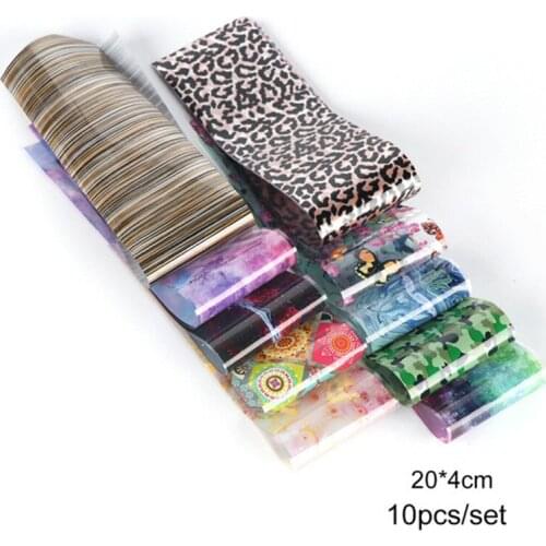 1 Pcs 4*100cm Nail Art Foil Transfer Stickers Candy Color Marble Texture Starry Sky Series Nail Art Transfer Papers DIY Nail Art