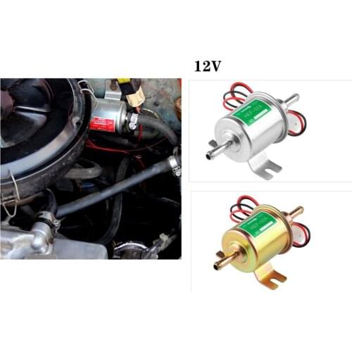 HEP-02A New Gas Diesel fuel pump Inline Low Pressure electric 12V Electronic diesel pump Gold & Silver Color