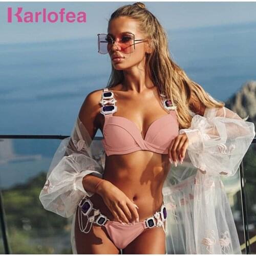 Купальники со стразами Karlofea China At AliExpress
