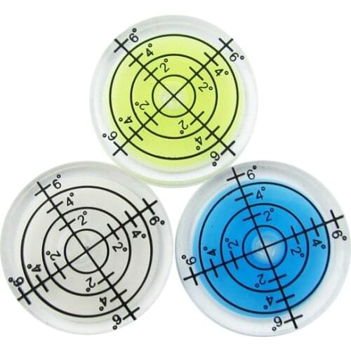 Best Selling!! 32*7MM White Green Blue Color Bullseye Bubble level Round Level Bubble Accessories for measuring instrument
