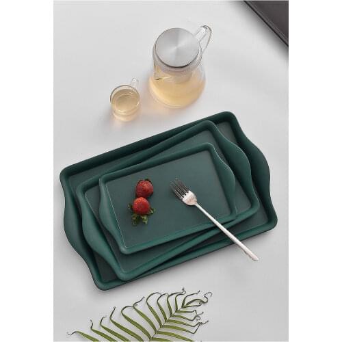 Multifunctional Creative Household Rectangular Plastic Tray Storage Tray Kitchenware Household Fruit Dessert Tray