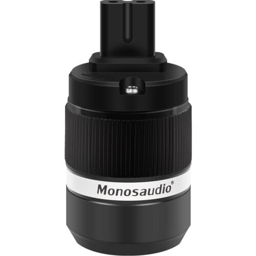 Monosaudio F180 99.998% C7 Pure Copper Gold/Rhodium Plated Figure 8 IEC Connector AC Power Cord Audio Cable Connectors