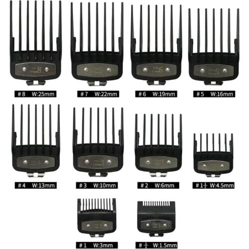10pcs Barber Shop Styling Guide Comb Set Hair Trimmer Attachment Hairdresser Clipper 1.5-2.5mm C1FF
