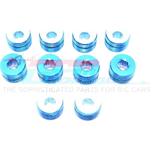 GPM FOR ARRMA 1/8 NERO 6S Aluminum Alloy + Sai Steel Front and Rear Wheel Seat Ball Head Positioning Nut-Set