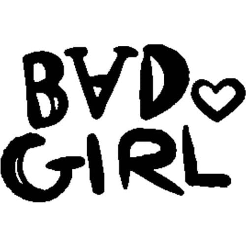 PVC 15cm X 10cm Creative Bad Girl Car Sticker Accessories Motorcycle Car Window Decal Cover Scratches Waterproof