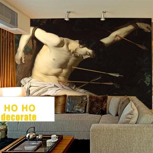 Custom size assassination bow and arrow shooting man wallpaper European oil painting mural living room bedroom dining room